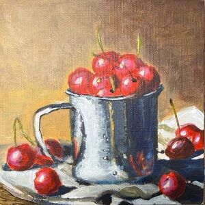 Cherry Still Life Canvas Art